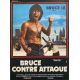 BRUCE CONTRE ATTAQUE Affiche de cinéma- 40x54 cm. - 1982 - Joseph Velasco, Bruce Le
