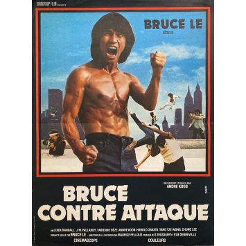 BRUCE CONTRE ATTAQUE Affiche de cinéma- 40x54 cm. - 1982 - Joseph Velasco, Bruce Le