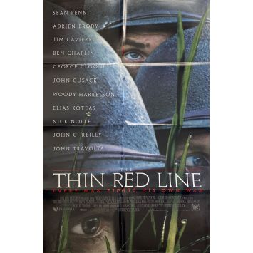 LA LIGNE ROUGE Affiche de cinéma DS - 69x102 cm. - 1998 - Terrence Malick, Sean Penn
