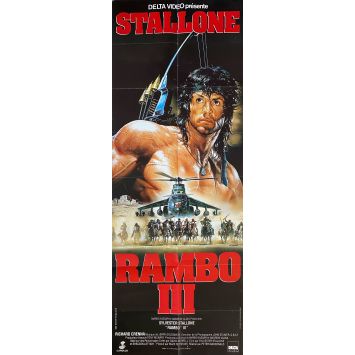 RAMBO 3 Affiche de cinéma- 60x160 cm. - 1988 - Sylvester Stallone, Richard Crenna
