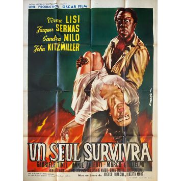 UN SEUL SURVIVRA Affiche de cinéma- 120x160 cm. - 1959 - Adelchi Bianchi, Virna Lisi
