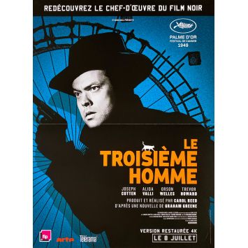 THE THIRD MAN French Movie Poster Folded. - 15x21 in. - 1949/R2010 - Orson Welles, Joseph Cotten