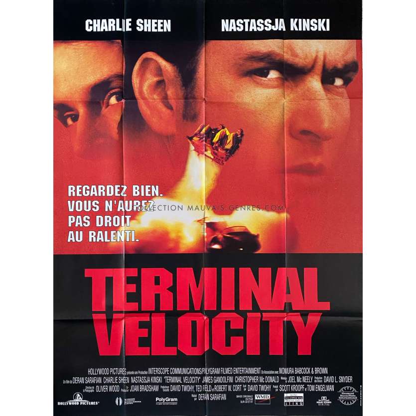 TERMINAL VELOCITY French Movie Poster- 47x63 in. - 1994 - Deran Sarafian, Nastassja Kinski