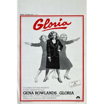 GLORIA Affiche de film- 35x55 cm. - 1980 - John Cassavetes, Gena Rowlands