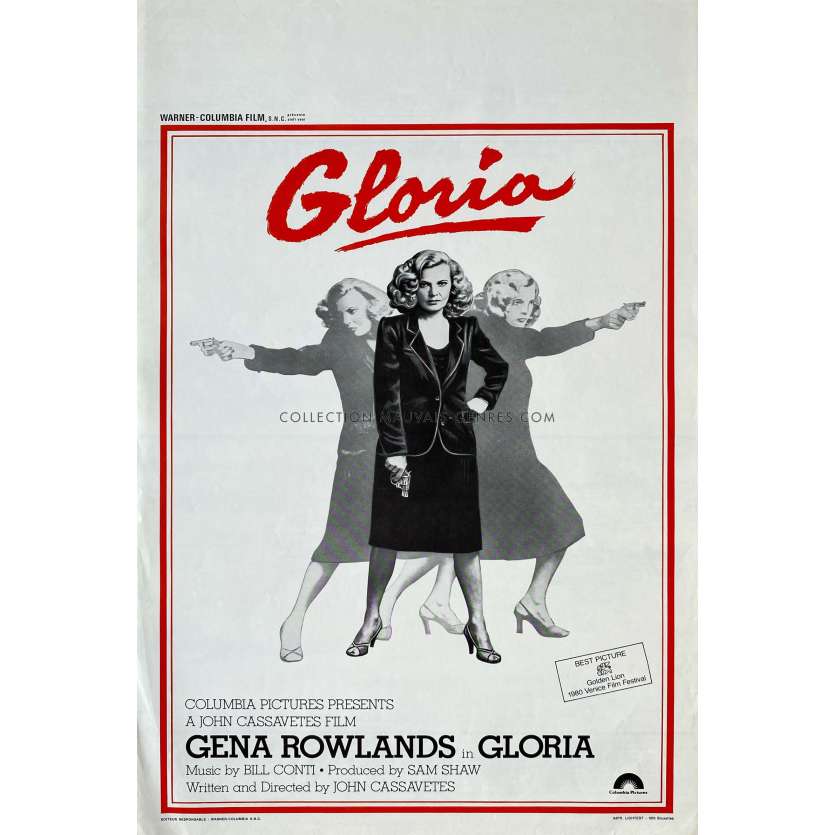 GLORIA Affiche de film- 35x55 cm. - 1980 - John Cassavetes, Gena Rowlands