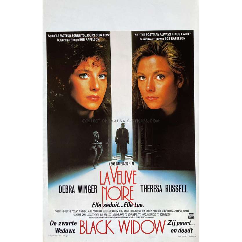 BLACK WIDOW Belgian Movie Poster- 14x21 in. - 1987 - Bob Rafelson, Debra Winger