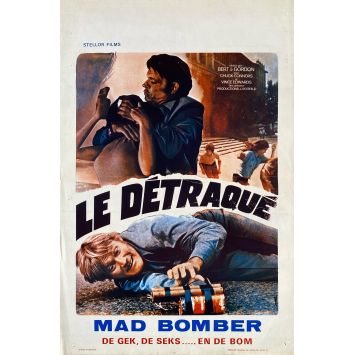 THE MAD BOMBER Belgian Movie Poster- 14x21 in. - 1973 - Bert I. Gordon, Chuck Connors