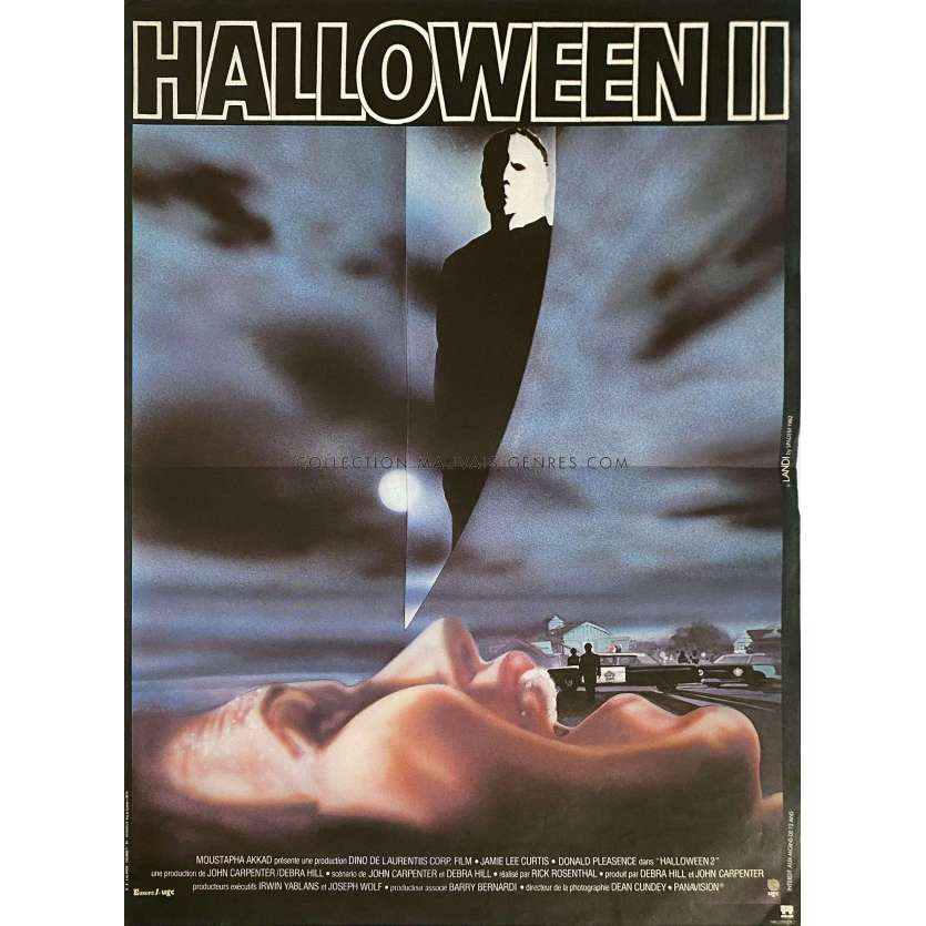 HALLOWEEN II French Movie Poster- 15x21 in. - 1981 - Rick Rosenthal, Jamie Lee Curtis