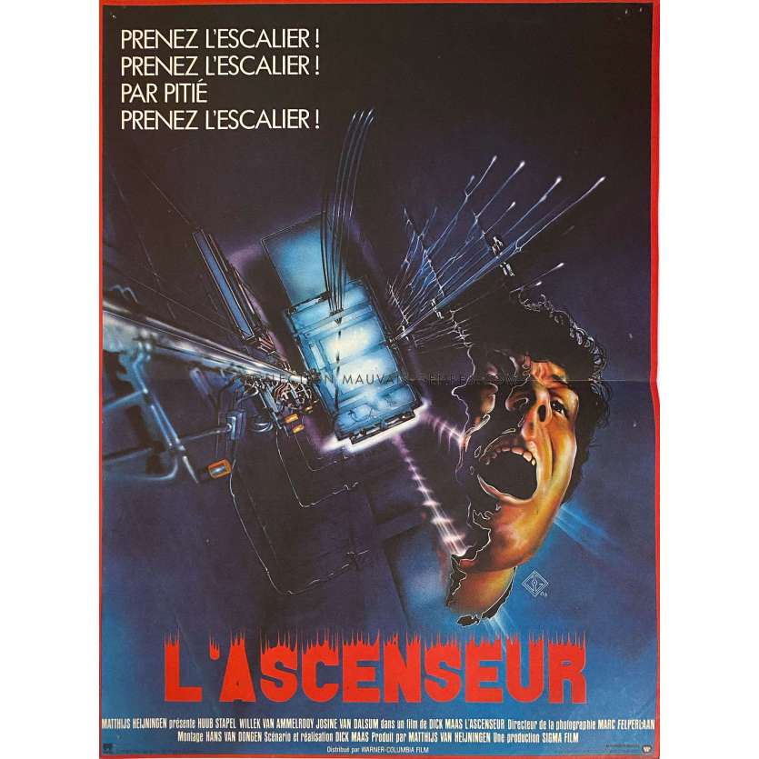 THE LIFT French Movie Poster- 15x21 in. - 1983 - Dick Maas, Huub Stapel
