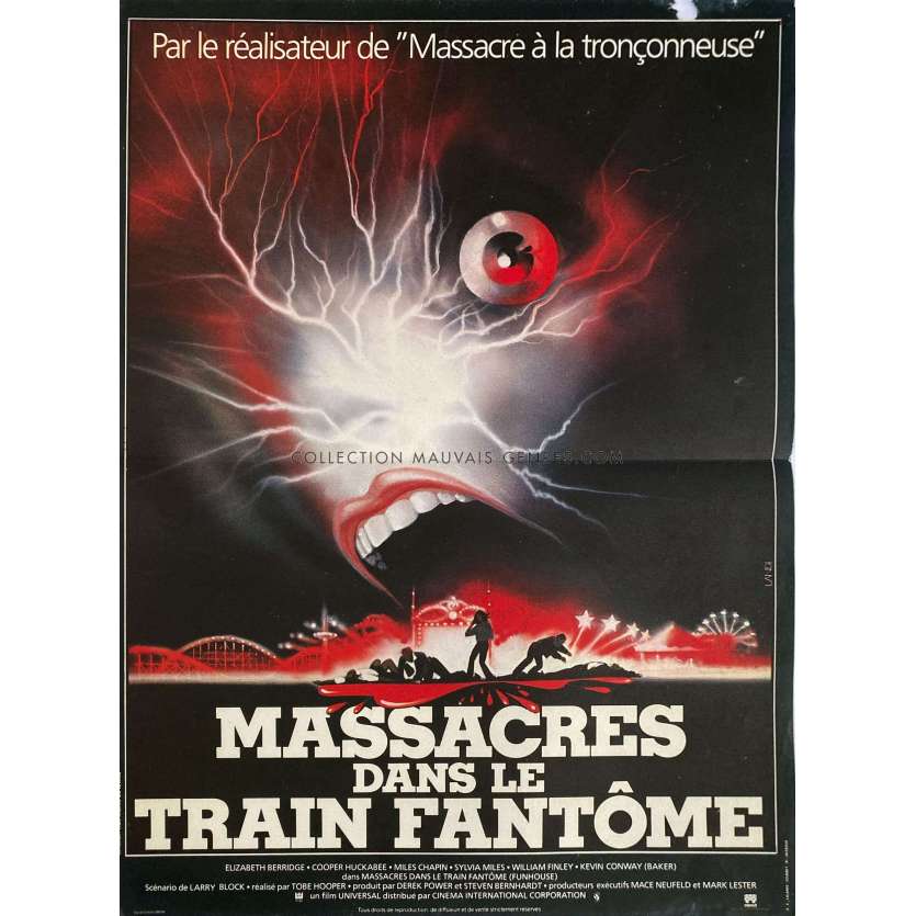 THE FUNHOUSE French Movie Poster- 15x21 in. - 1981 - Tobe Hooper, Elisabeth Berridge