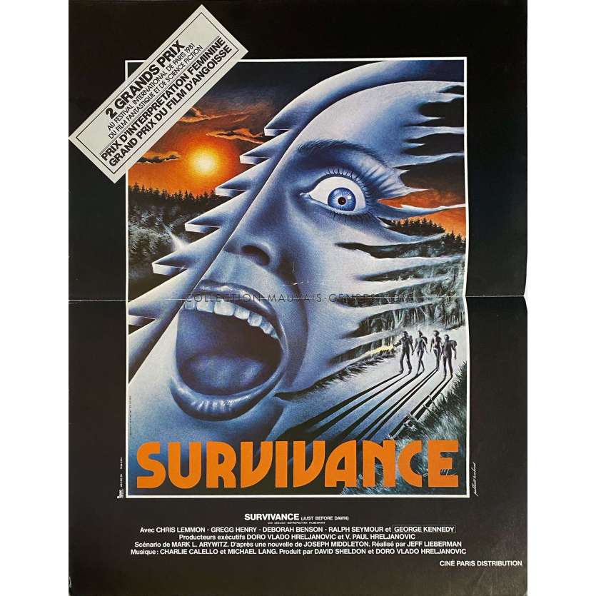 SURVIVANCE Affiche de cinéma- 40x54 cm. - 1981 - Jeff Lieberman, George Kennedy