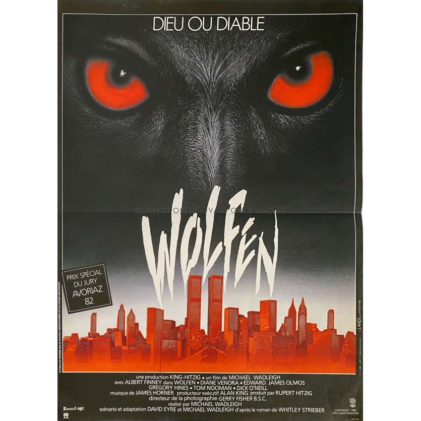 WOLFEN Affiche de cinéma- 40x54 cm. - 1981 - Michael Wadleigh, Albert Finney