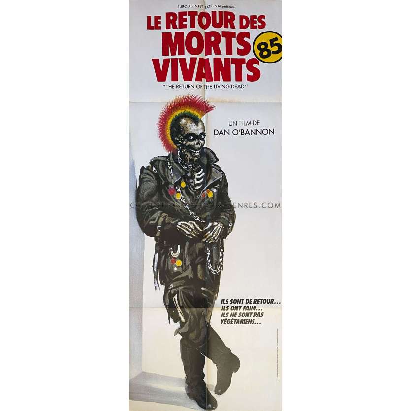 LE RETOUR DES MORTS VIVANTS Affiche de cinéma- 60x160 cm. - 1985 - Dan O'Bannon, Clu Gulager