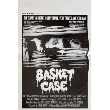 BASKET CASE Belgian Movie Poster- 14x21 in. - 1982 - Frank Henenlotter, Kevin Van Hentenryck