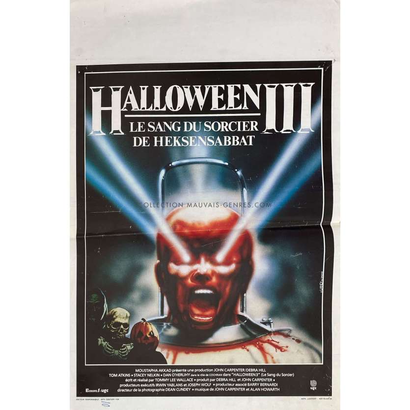 HALLOWEEN 3 LE SANG DU SORCIER Affiche de cinéma- 35x55 cm. - 1982 - Tommy Lee Wallace, Tom Atkins