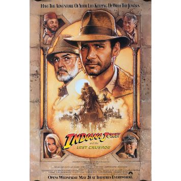 INDIANA JONES ET LA DERNIERE CROISADE Affiche de cinéma Brune Prev. - 69x102 cm. - 1989 - Steven Spielberg, Harrison Ford