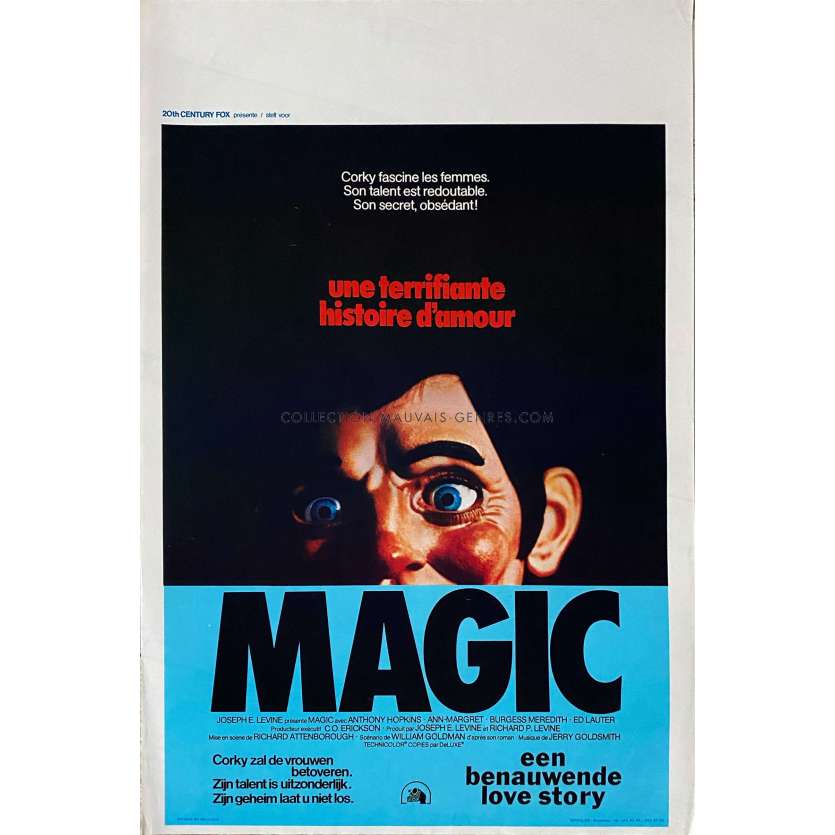 MAGIC Belgian Movie Poster- 14x21 in. - 1978 - Richard Attenborough, Anthony Hopkins