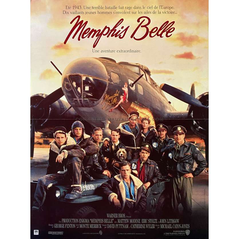 MEMPHIS BELLE French Movie Poster- 15x21 in. - 1990 - Michael Caton-Jones, Matthew Modine