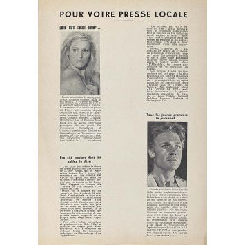 LA DEESSE DE FEU Supplément 4p - 21x30 cm. - 1965 - Robert Day, Ursula Andress