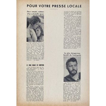 DAMON & PYTHIAS French Supplement 4p - 9x12 in. - 1962 - Curtis Bernhardt, Guy Williams