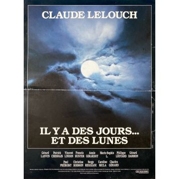 THERE WERE DAYS AND MOONS French Movie Poster- 15x21 in. - 1990 - Claude Lelouch, Gérard lanvin
