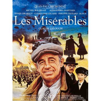 LES MISERABLES French Movie Poster- 15x21 in. - 1982 - Robert Hossein, Lino Ventura