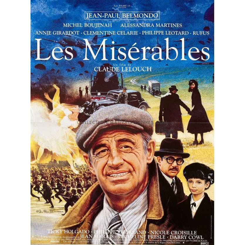 LES MISERABLES French Movie Poster- 15x21 in. - 1982 - Robert Hossein, Lino Ventura