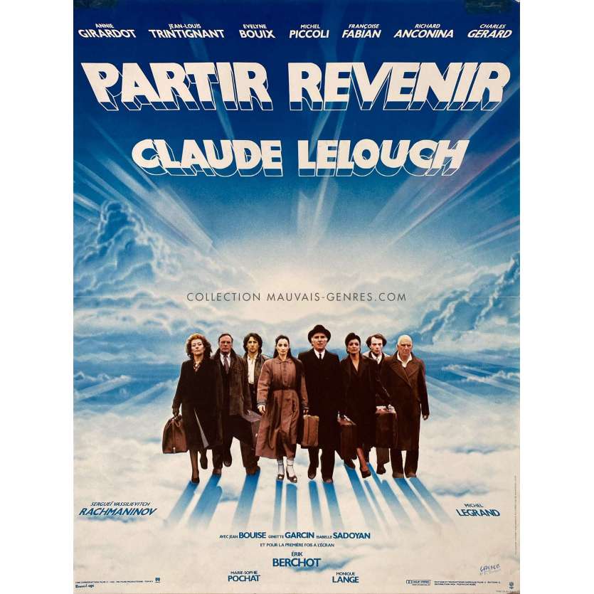 PARTIR REVENIR French Movie Poster- 15x21 in. - 1985 - Claude Lelouch, Jean-Louis Trintignant