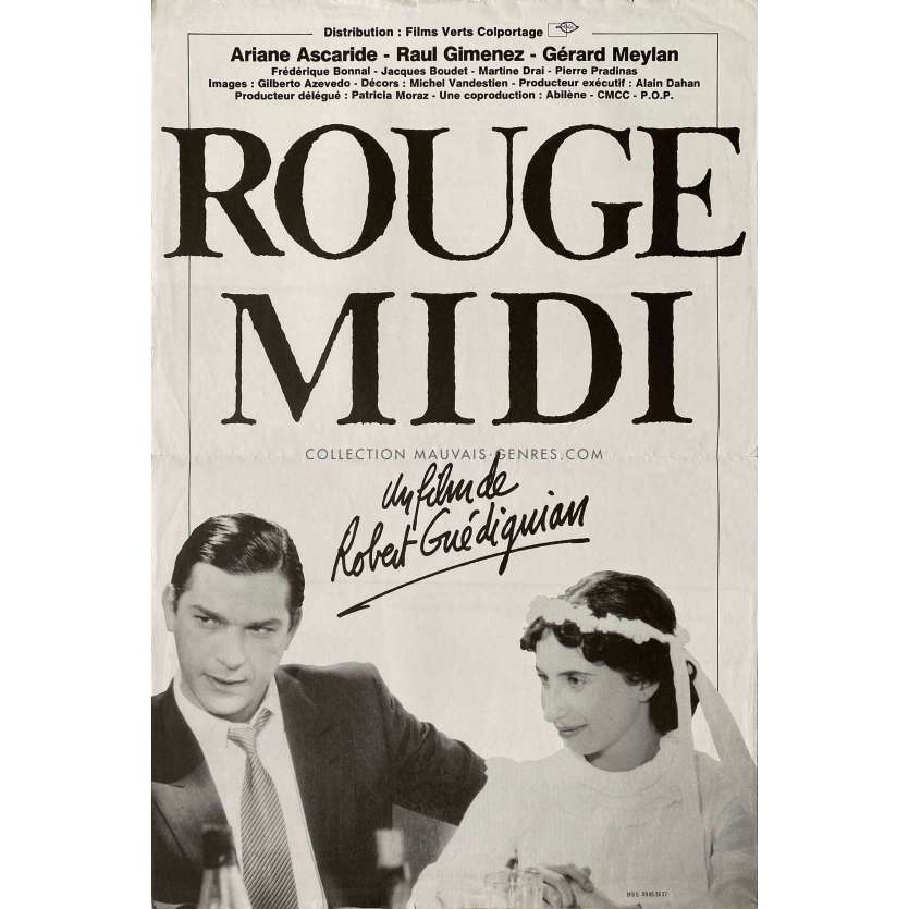 ROUGE MIDI French Movie Poster- 15x21 in. - 1984 - Robert Guédiguian, Ariane Ascaride
