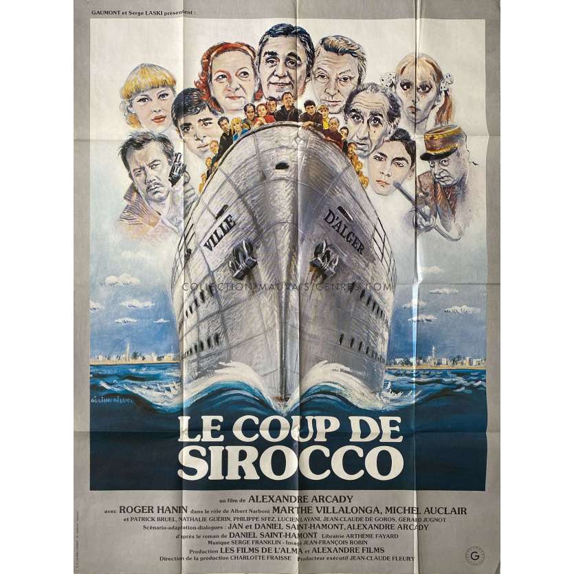 LE COUP DU SIROCCO Affiche de cinéma- 120x160 cm. - 1979 - Alexandre Arcady, Roger Hanin