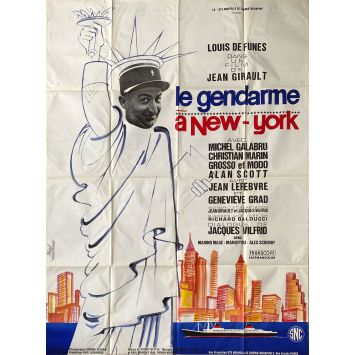 LE GENDARME A NEW YORK Affiche de cinéma- 120x160 cm. - 1965/R1974 - Jean Girault, Louis de Funès