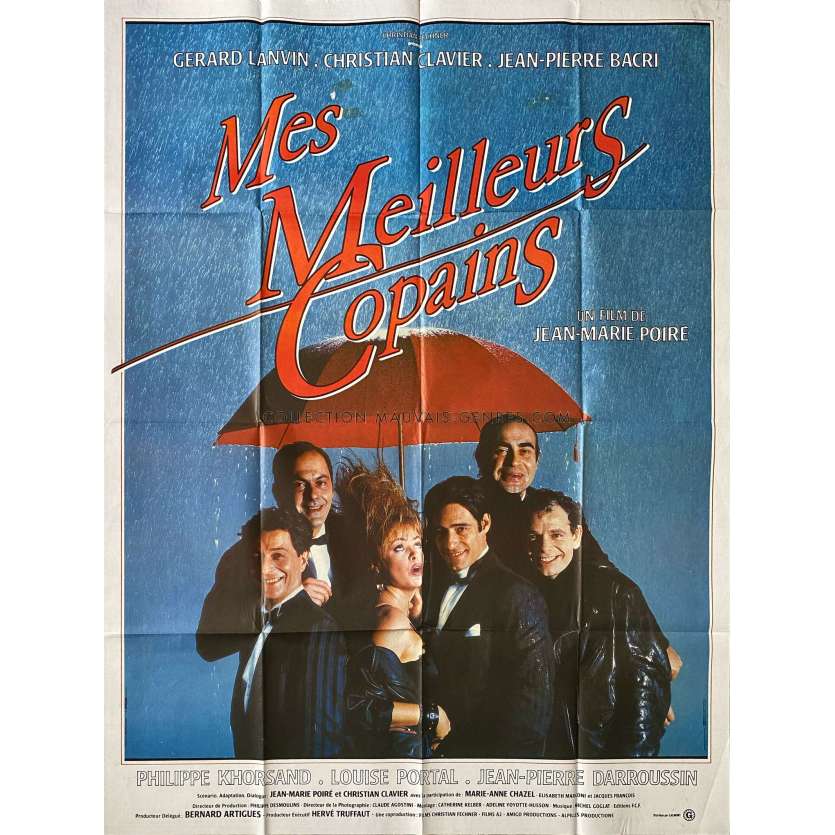 MES MEILLEURS COPAINS French Movie Poster- 47x63 in. - 1989 - Jean-Marie Poiré, Jean-Pierre Bacri