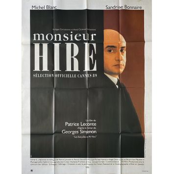 MONSIEUR HIRE Affiche de cinéma- 120x160 cm. - 1989 - Patrice Leconte, Michel Blanc
