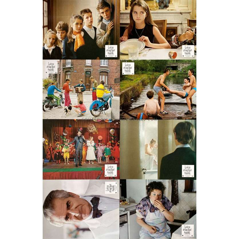 LIFE IS A LONG QUIET RIVER French Lobby Cards x8 - 9x12 in. - 1988 - Etienne Chatillez, Benoit Magimel