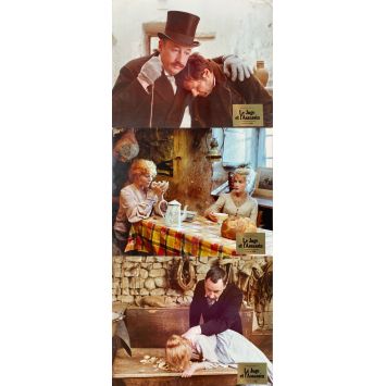THE JUDGE AND THE ASSASSIN French Lobby Cards x3 - 10x12 in. - 1976 - Bertrand Tavernier, Philippe Noiret