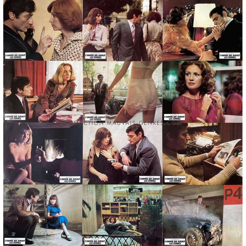 THE MAN WHO LOVED WOMEN French Lobby Cards x12 - set B. - 9x12 in. - 1977 - FranCois Truffaut, Charles Denner