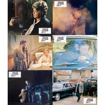 POLICE PYTHON 357 French Lobby Cards x6 - 9x12 in. - 1976 - Alain Corneau, Yves Montand