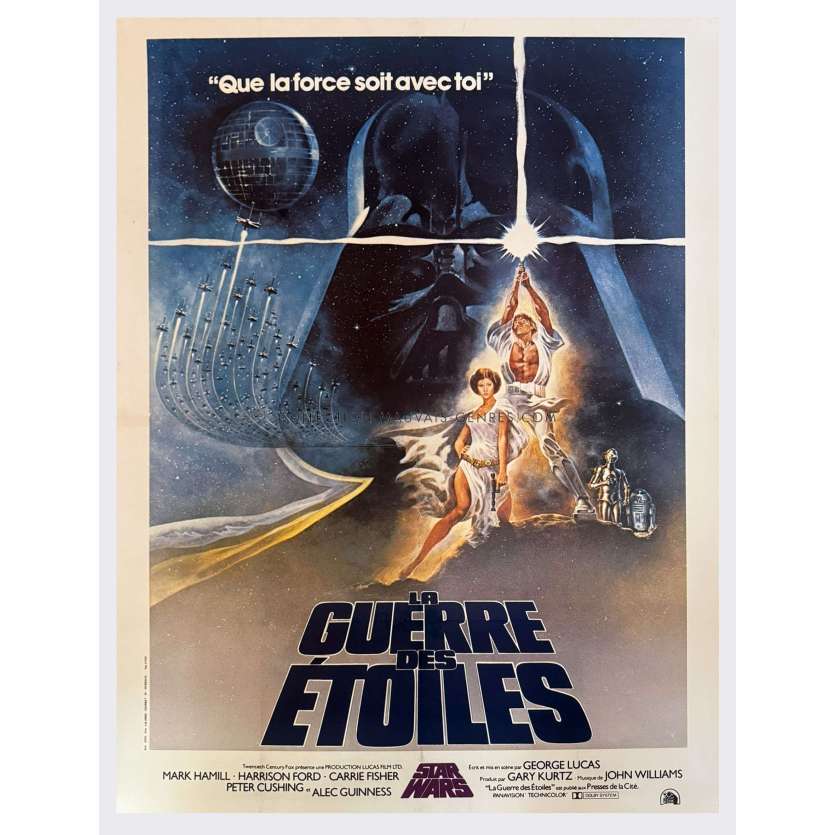 copy ofSTAR WARS - A NEW HOPE French Linen Movie Poster 1st Rel.- 47x63 in. - 1977 - George Lucas, Harrison Ford