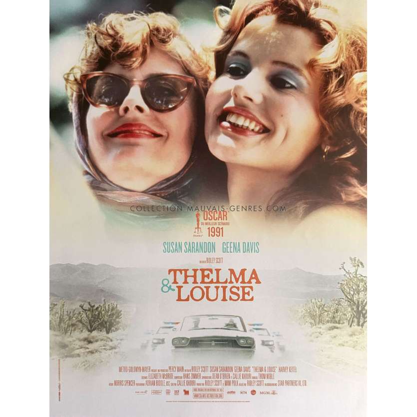THELMA AND LOUISE French Movie Poster- 15x21 in. - 1991/R2023 - Ridley Scott, Geena Davis