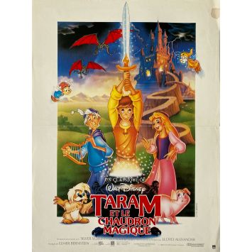 THE BLACK CAULDRON French Movie Poster Adv. - 15x21 in. - 1985 - Walt Disney, Freddie Jones