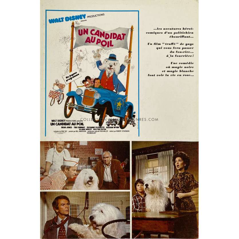 UN CANDIDAT AU POIL Synopsis- 18x24 cm. - 1976 - Robert Stevenson, Dean Jones