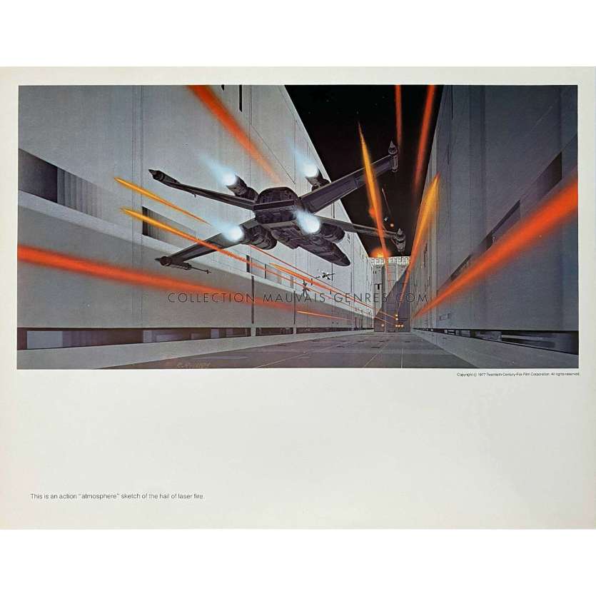 STAR WARS - LA GUERRE DES ETOILES Artwork N10 - 28x36 cm. - 1977 - Harrison Ford, George Lucas