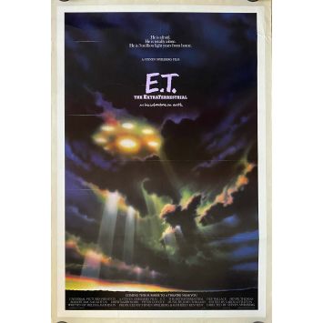 E.T. L'EXTRA-TERRESTRE Affiche de film entoilée américaine- 69x104 cm. - 1982 - Steven Spielberg, Dee Wallace