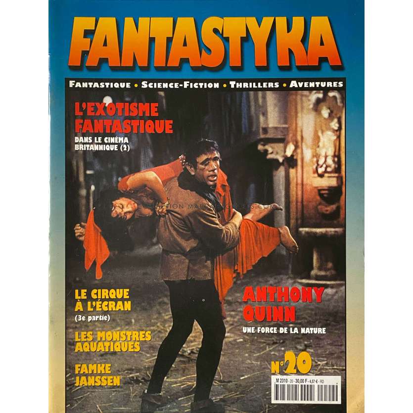 FANTASTIKA N20 French Magazine 66p - 10x12 in. - 2001 - Anthony Quinn, Famke Janssen
