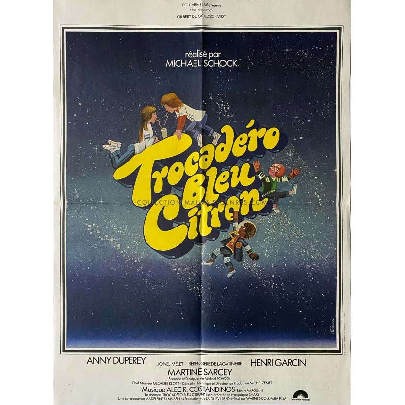 TROCADERO LEMON BLUE French Movie Poster- 15x21 in. - 1978 - Anny Duperey, Michel Shock