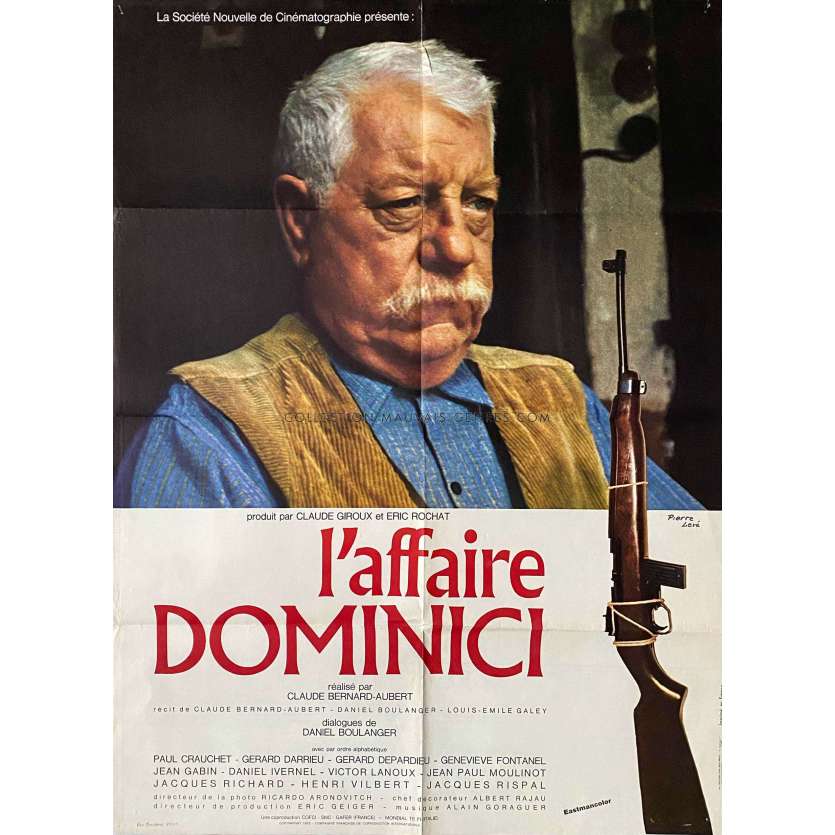 L'AFFAIRE DOMINICI Affiche de cinéma française- 60x80 cm. - 1973 - Jean Gabin, Claude Bernard-Aubert