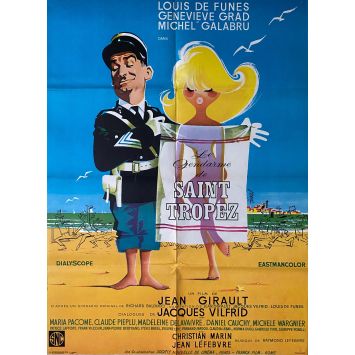 THE TROOPS OF SAINT TROPEZ French Movie Poster- 23x32 in. - 1964 - Louis de Funès, Jean Girault