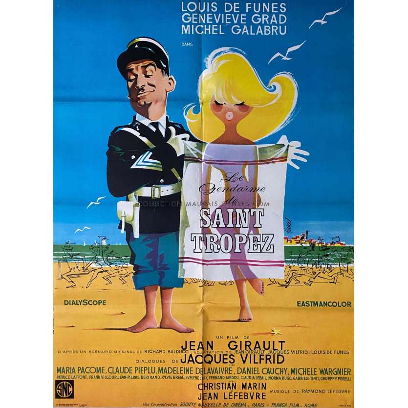 THE TROOPS OF SAINT TROPEZ French Movie Poster- 23x32 in. - 1964 - Louis de Funès, Jean Girault