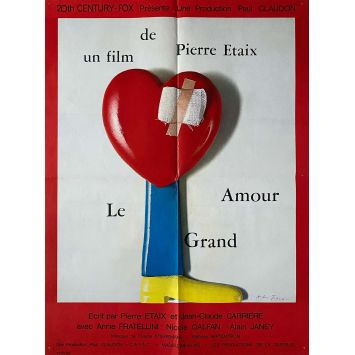 LE GRAND AMOUR Affiche de cinéma française- 60x80 cm. - 1969 - Nicole Calfan, Pierre Etaix