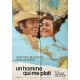 LOVE IS A FUNNY THING French Movie Poster- 23x32 in. - 1969 - Jean-Paul Belmondo, Claude Lelouch